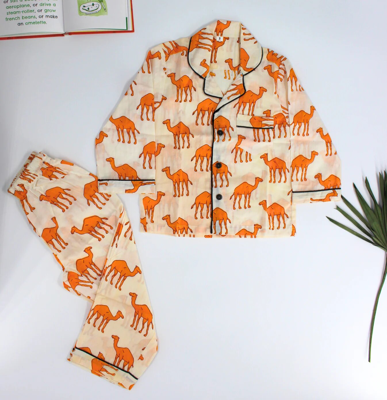 Camel Cotton Unisex Unisex Pyjama Set