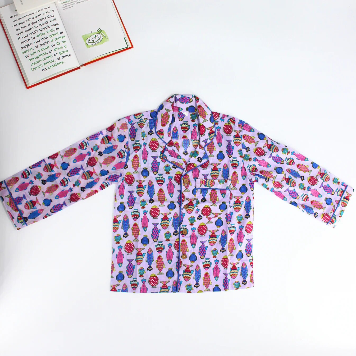 Fish Cotton Unisex Pyjama Set
