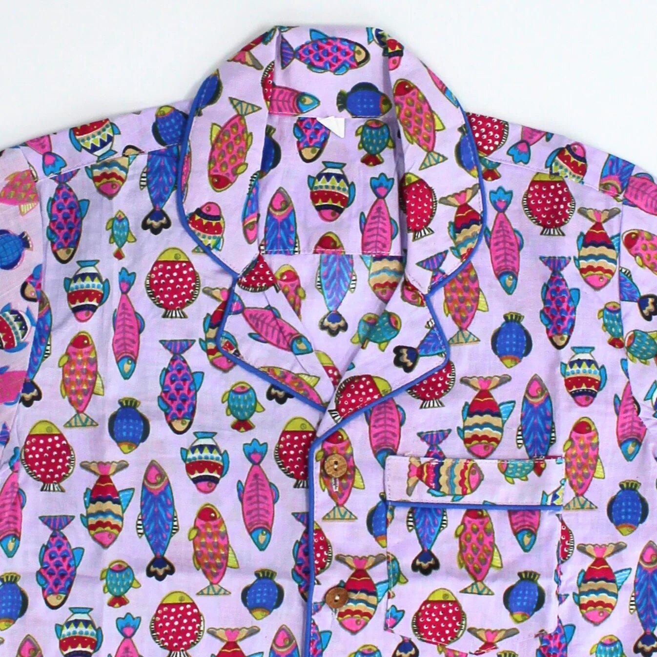 Fish Cotton Unisex Pyjama Set