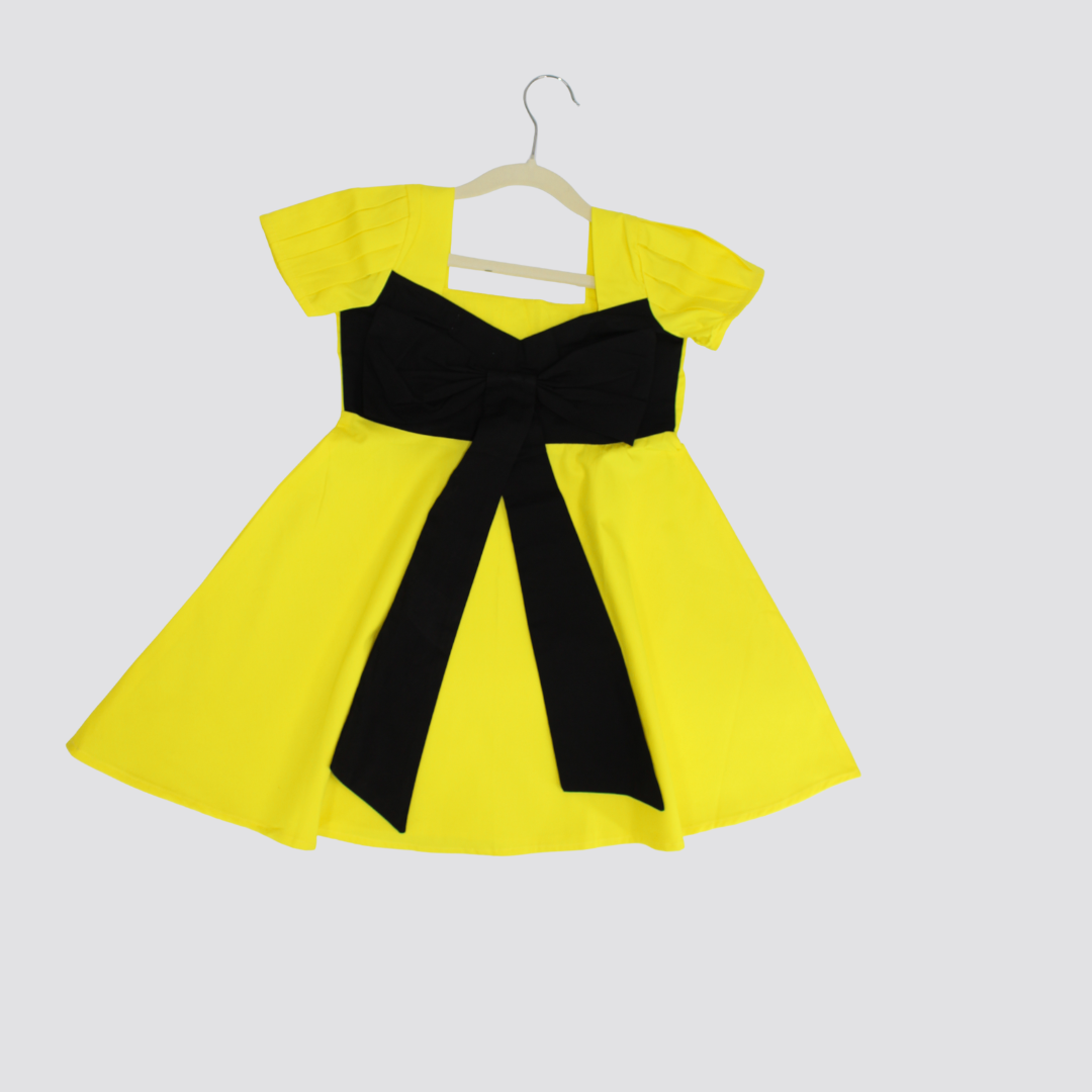 Neon Dream Dress with Signature Black Bow