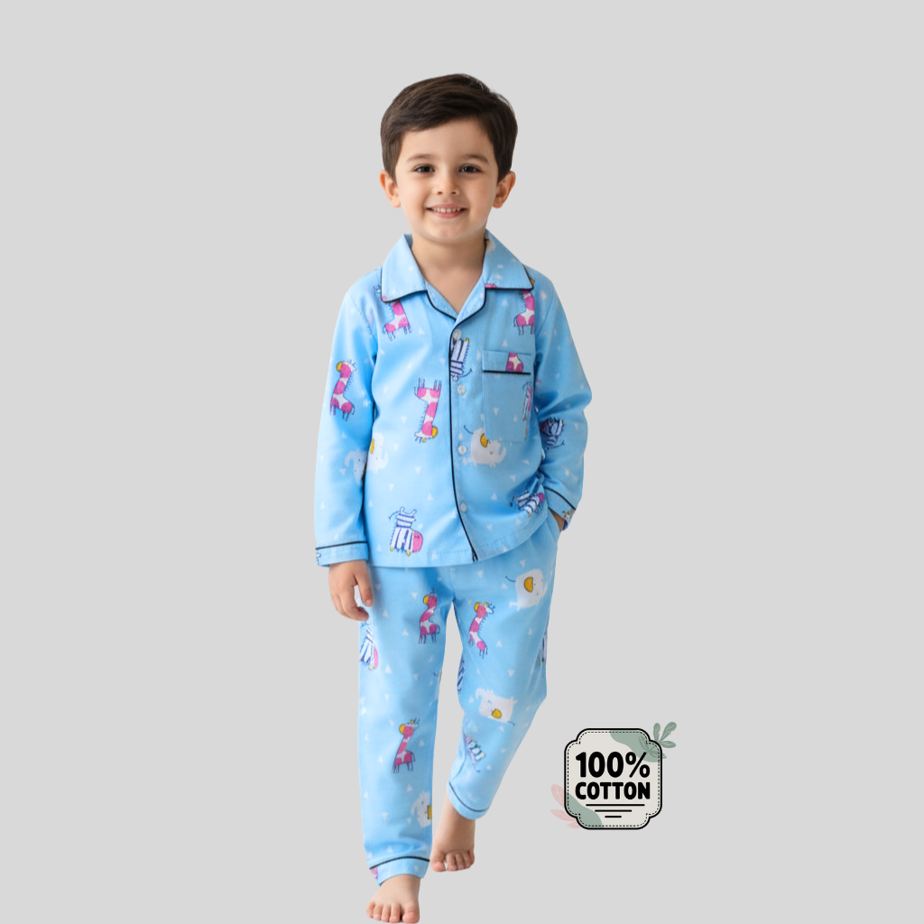 100% Cotton Jolly Jungle Unisex Night Suit