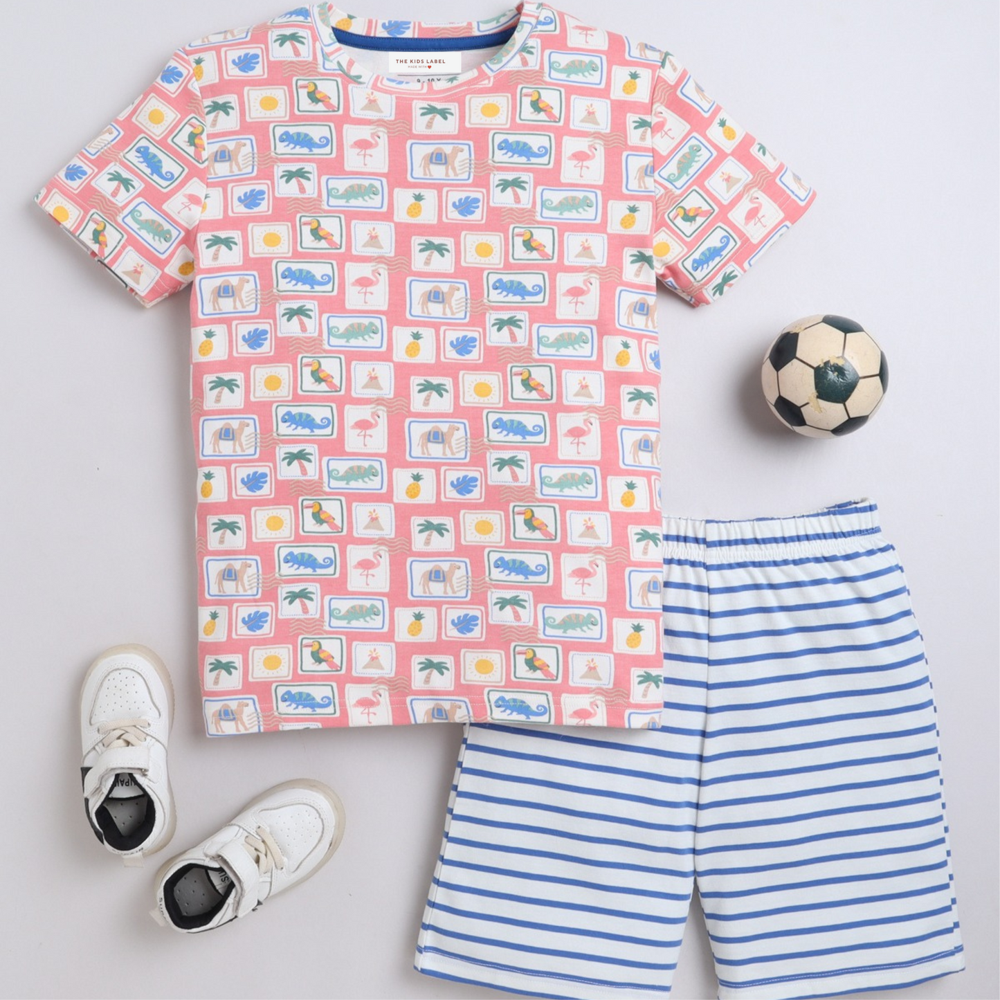 Postcard & Stripes Unisex Playsuit