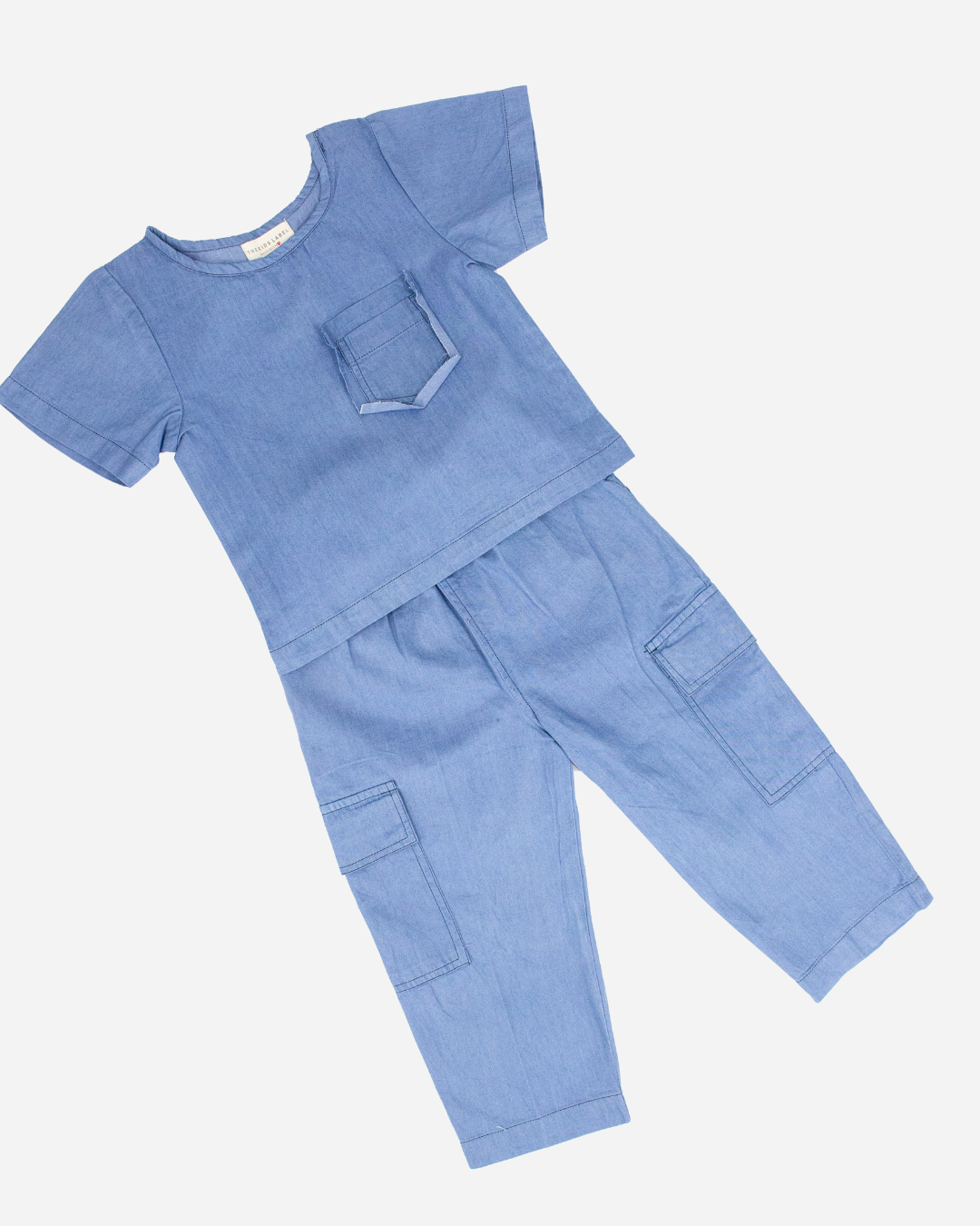 Unisex Denim T-shirt and Pants Set