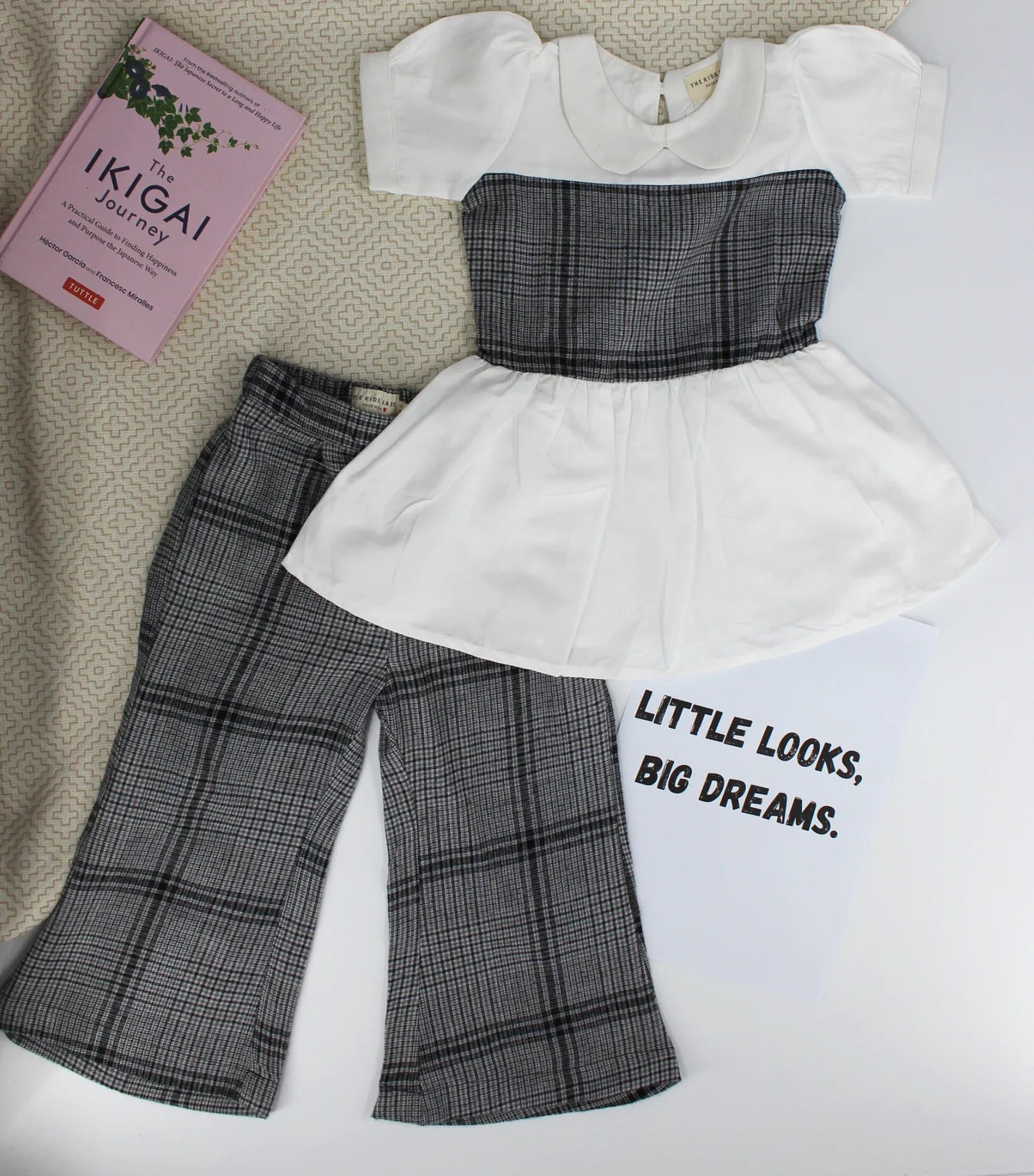 Peter Pan Top and Flared Pants Set