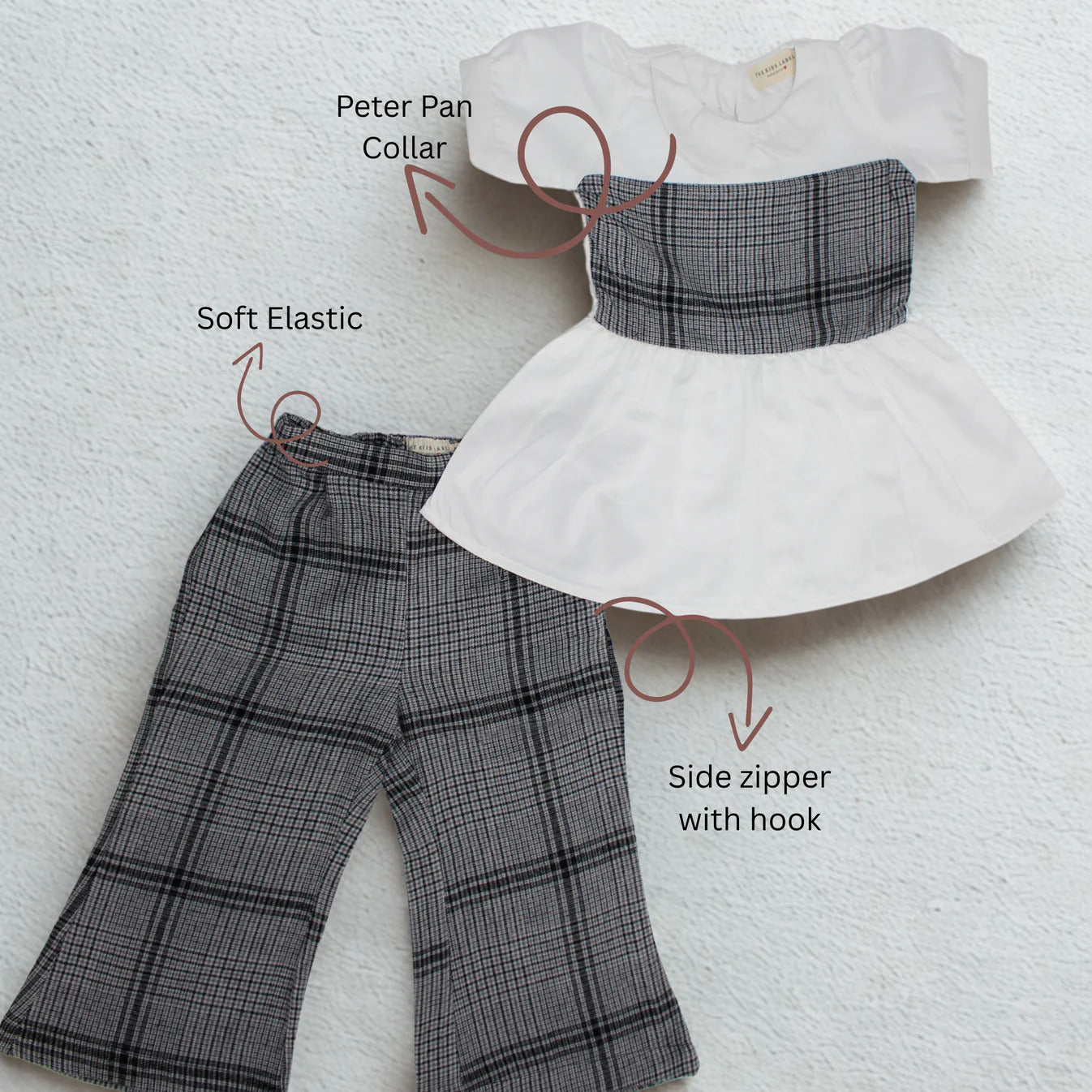 Peter Pan Top and Flared Pants Set
