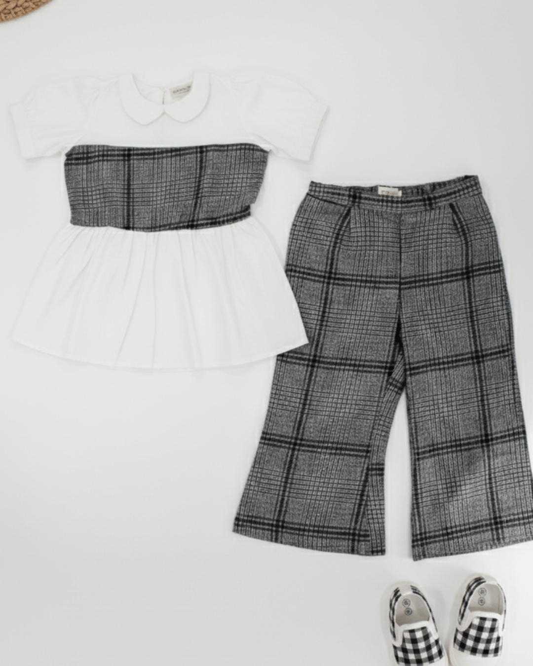 Peter Pan Top and Flared Pants Set