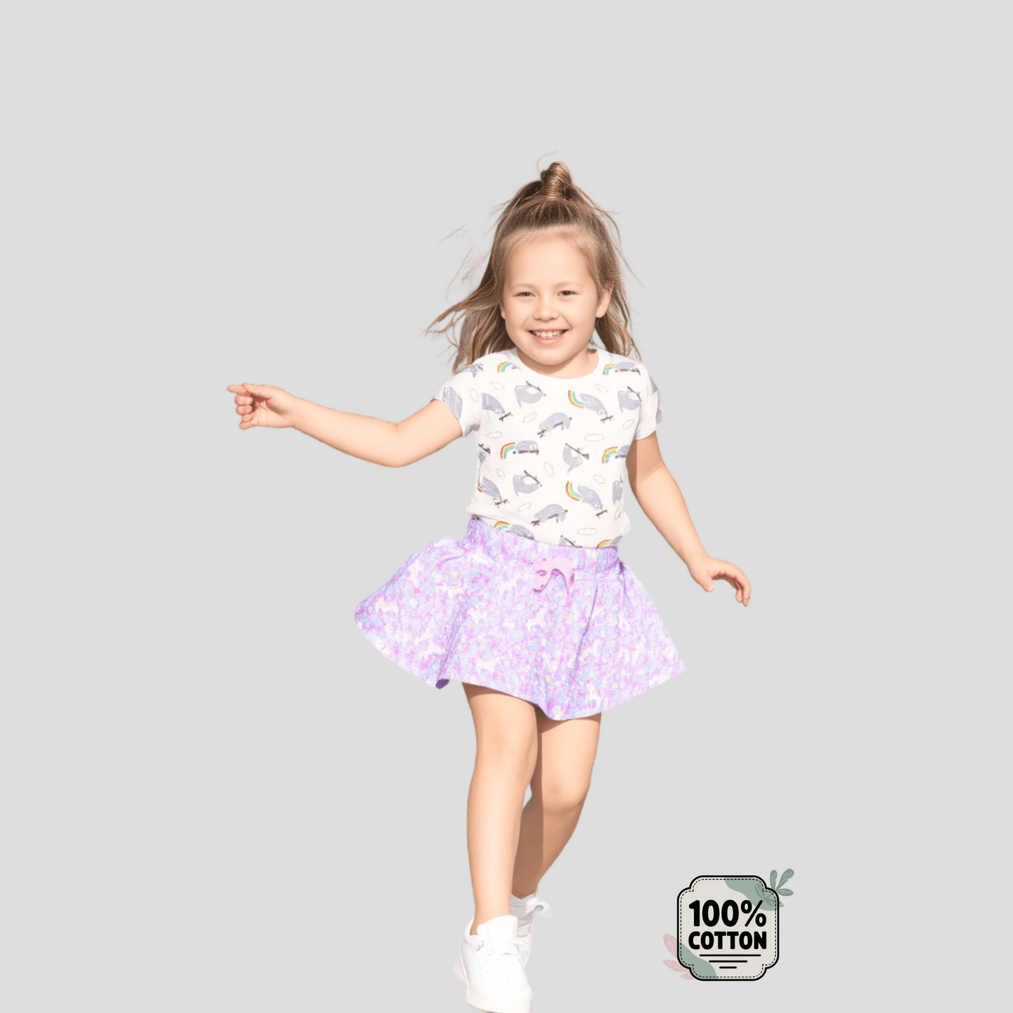 Rainbow Tee and Skirt Set