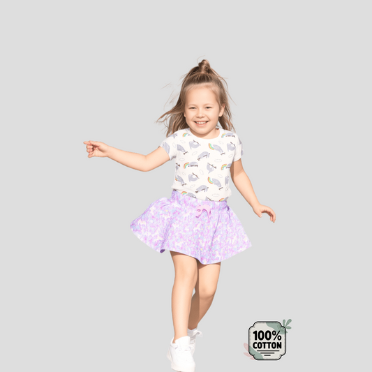 Rainbow Tee and Skirt Set