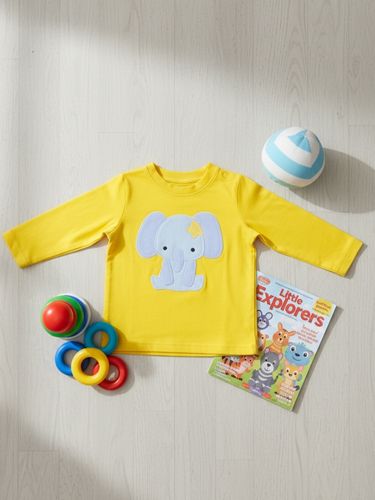 Happy Elephant Unisex Cotton Tee