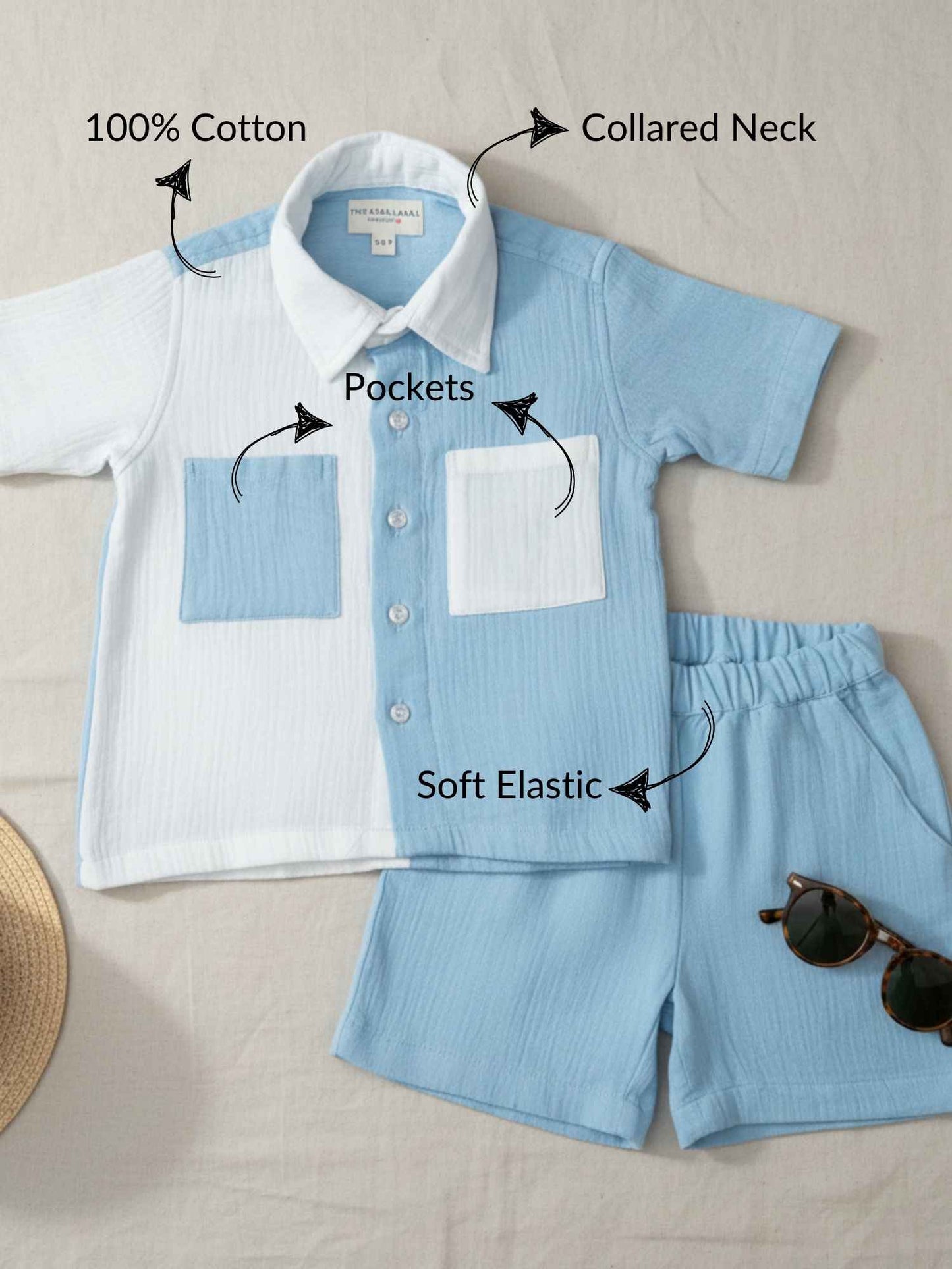 Dual-Tone Cotton Co-Ord Set