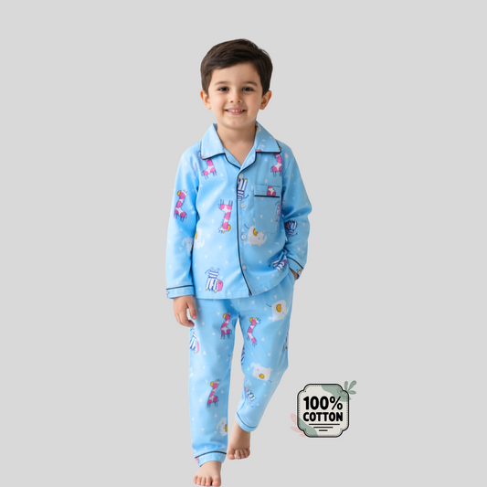 100% Cotton Jolly Jungle Unisex Night Suit