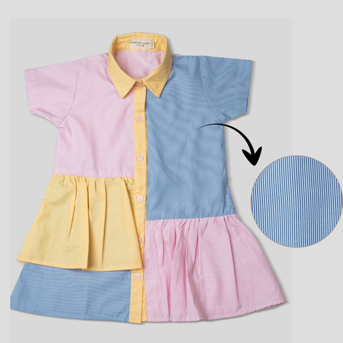 Rainbow Hues Cotton Dress
