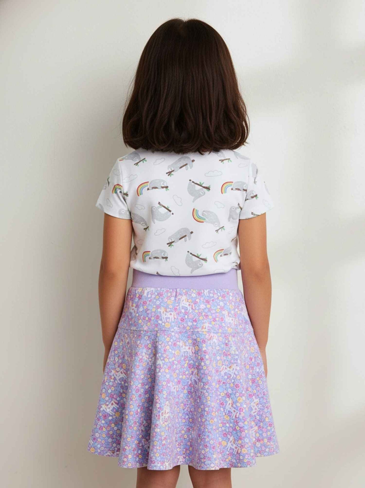 Rainbow Tee and Skirt Set