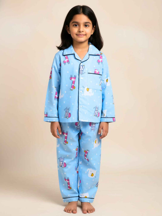 100% Cotton Jolly Jungle Unisex Night Suit