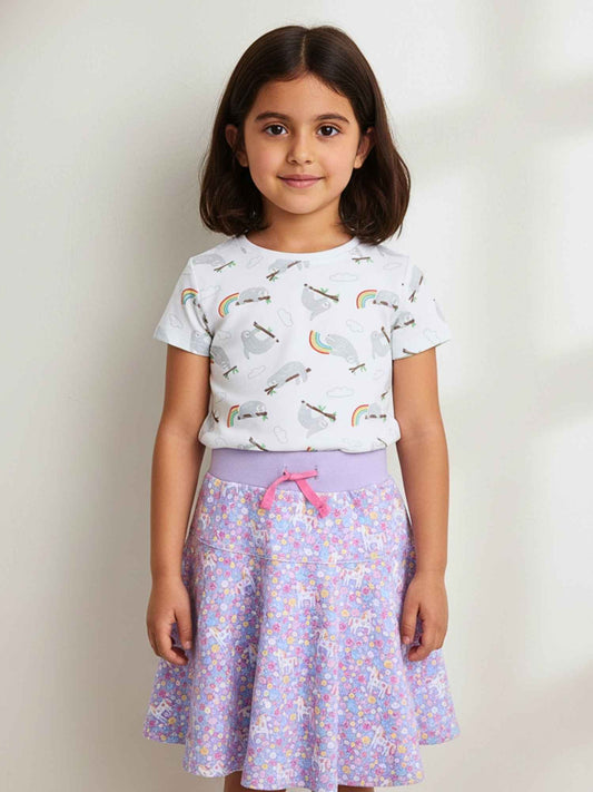 Rainbow Tee and Skirt Set