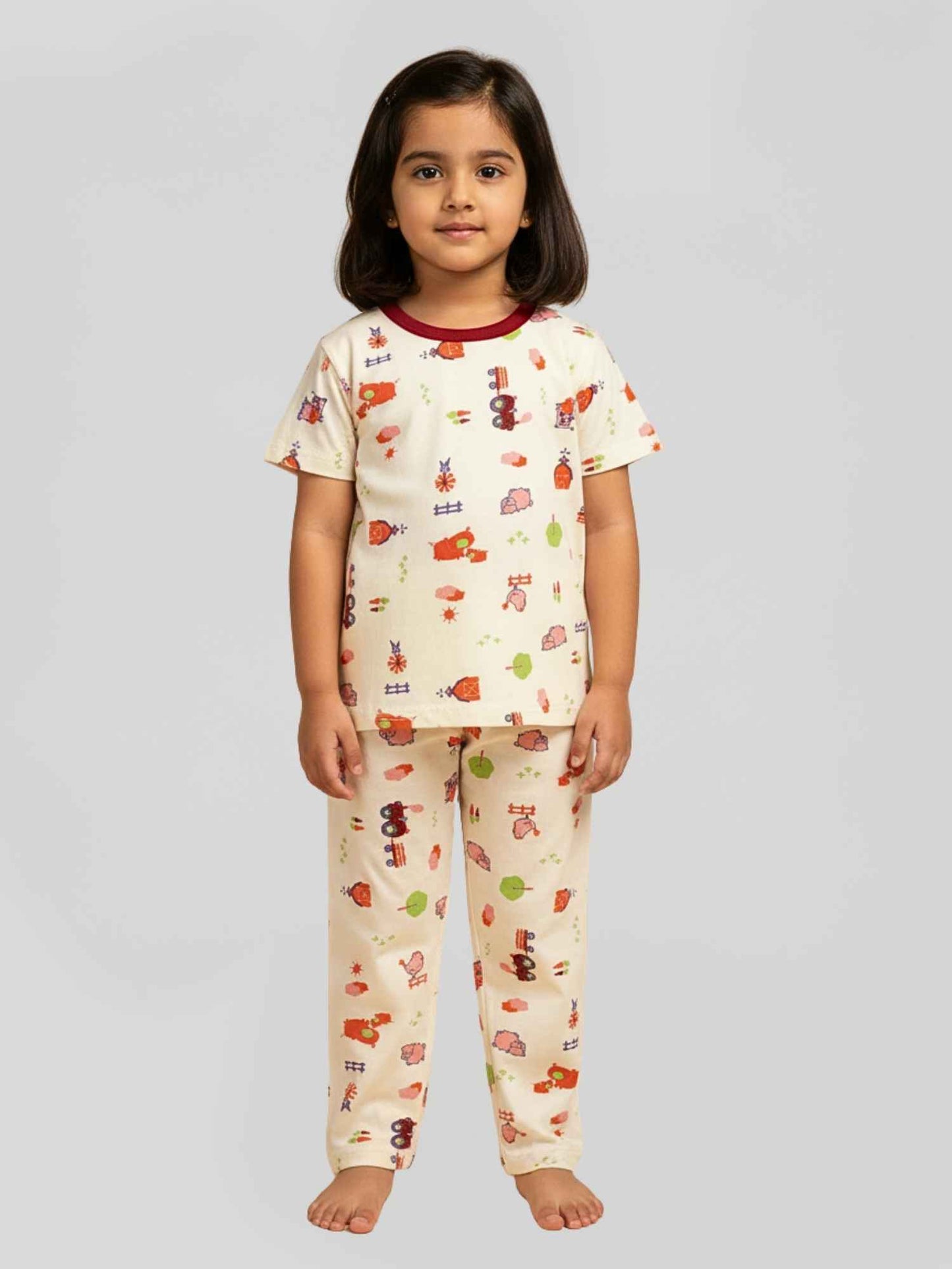 100% Cotton Dreamy Beige Unisex Night suit