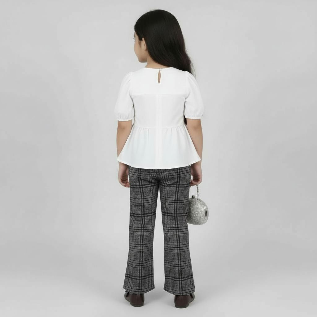 Peter Pan Top and Flared Pants Set