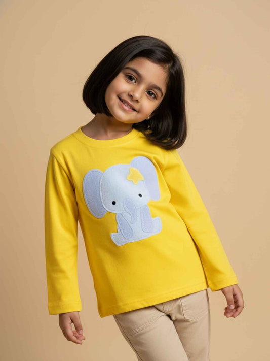 Happy Elephant Unisex Cotton Tee