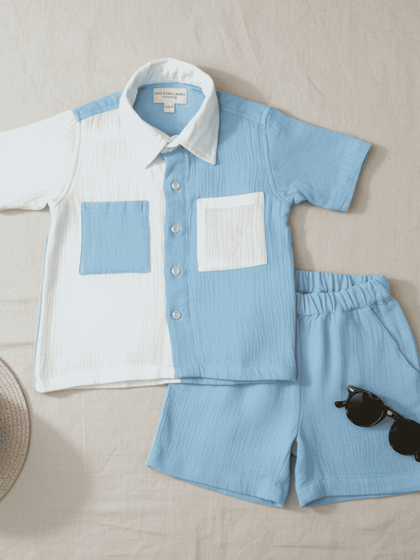 Dual-Tone Cotton Co-Ord Set