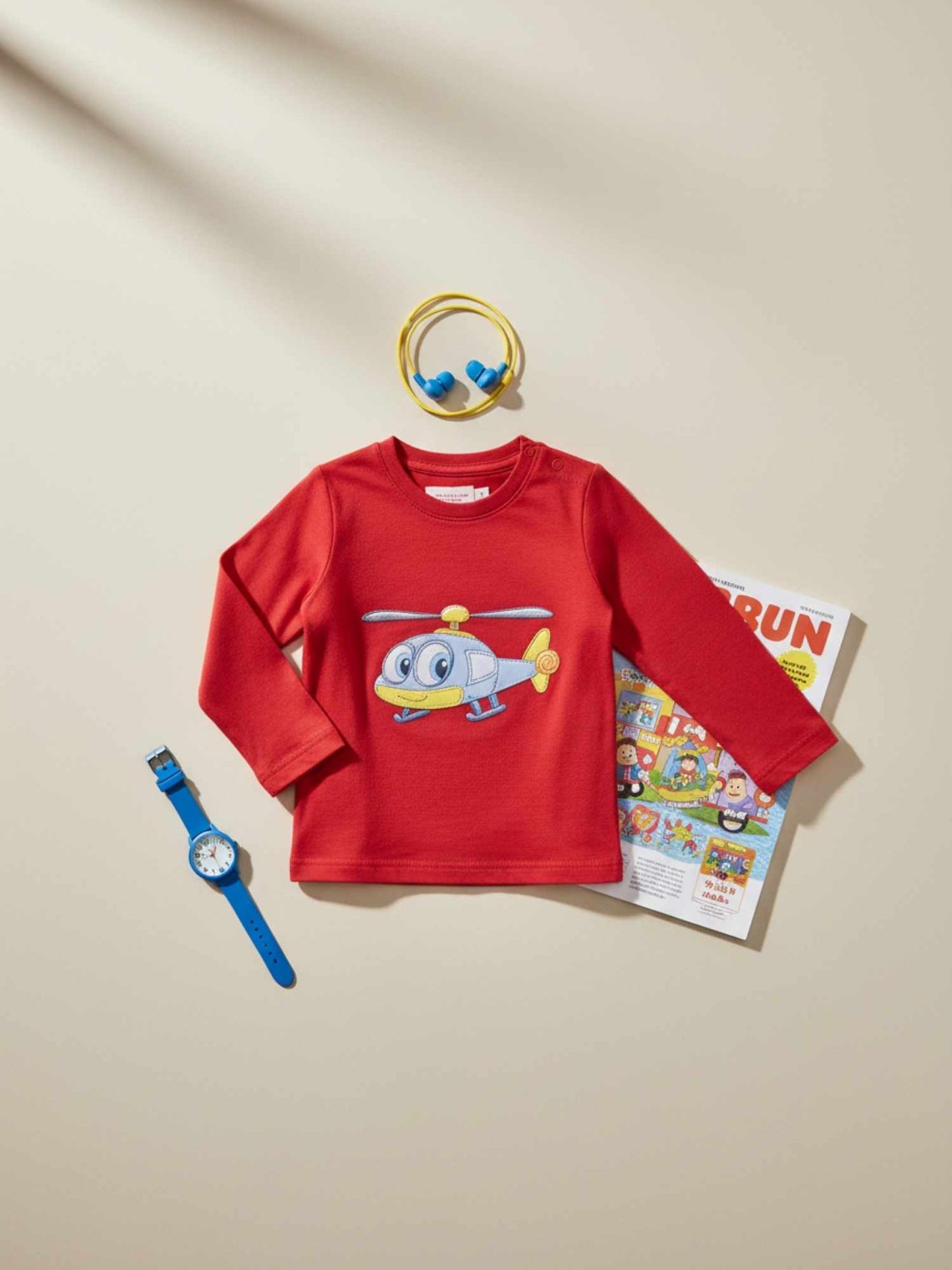 Unisex Cotton Helicopter Print T-Shirt – Maroon -(FLAT 50% OFF)