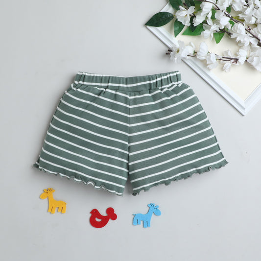 Olive Breeze Cotton Shorts