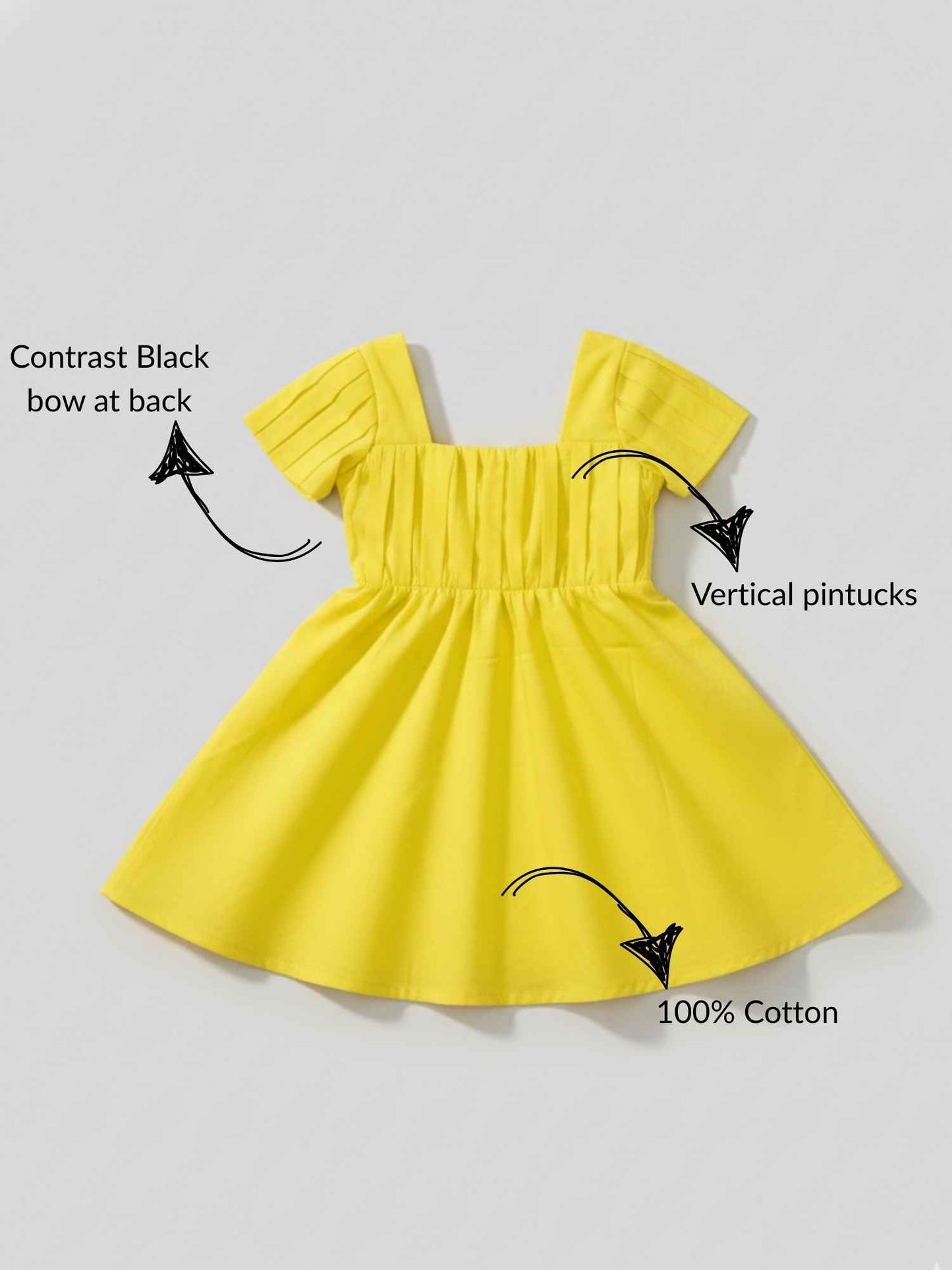 Neon Dream Dress with Signature Black Bow