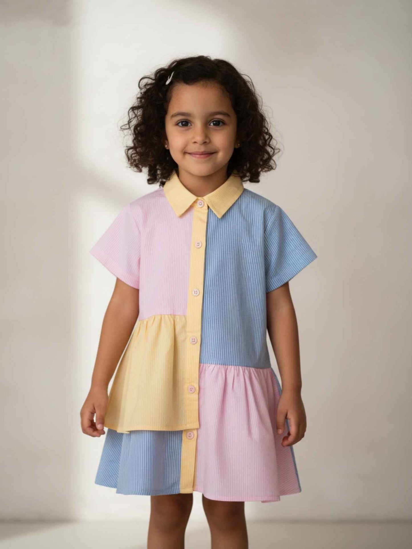 Rainbow Hues Cotton Dress