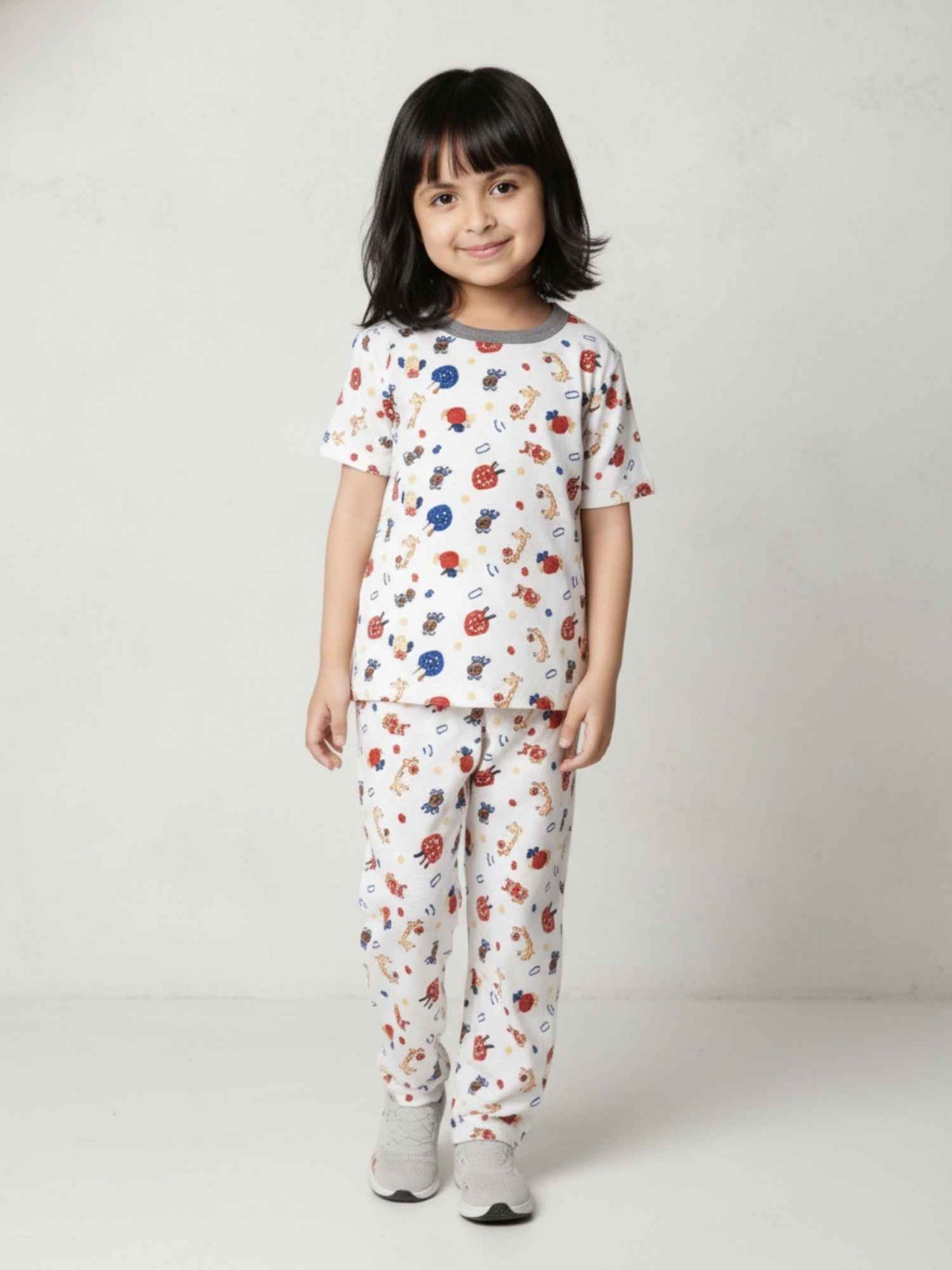 100% Cotton Animal Pals Unisex Night Suit