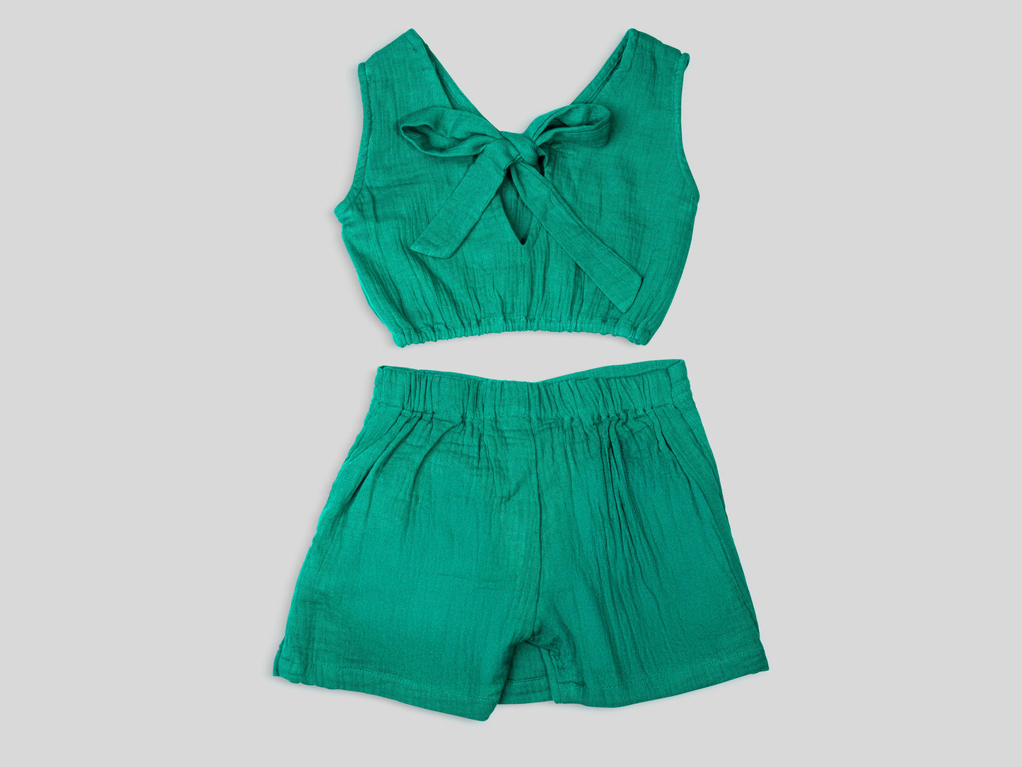 Green Skort and Top Cotton Co-Ord Set